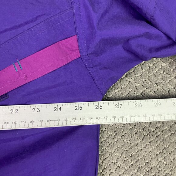 Vintage 90s Helly Hanson Jacket Men's Medium Oversized Purple Pullover Anorak - Picture 11 of 12